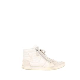 Chanel-Leather sneakers-White