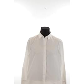 Alaïa-Camicia di cotone-Bianco