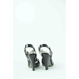 Dolce & Gabbana-Sapatos de sandália de couro-Preto