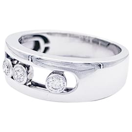 Messika-Bague Messika, "Move Joaillerie PM", or blanc, diamants.-Autre