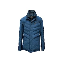 Versace Blue Padded Down Jacket M Blue