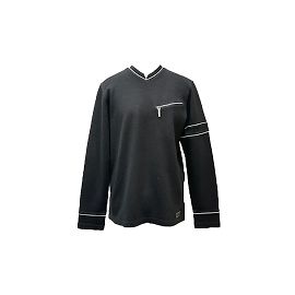 Versace Pull en Coton Noir Col V M Noir