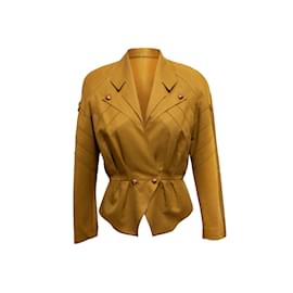 Thierry Mugler-vintage Olive Thierry Mugler doublé-Breasted Blazer Taille S-Autre