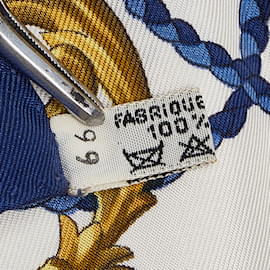 Hermès-Hermes Les Cles Silk Scarf Foulards Blanc-Blanc