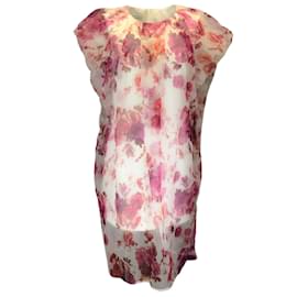 Autre Marque-Dries van Noten Ivory / Pink Multi Darlasi Floral Printed Silk Dress-Multiple colors