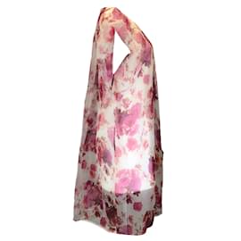 Autre Marque-Dries van Noten Ivoire / Robe en soie imprimée florale rose multi Darlasi-Multicolore