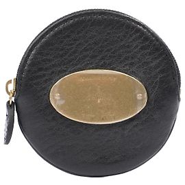 Monedero Mulberry Mini de piel granulada negra Negro