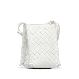 Bottega Veneta-Sac à bandoulière Bottega Veneta Mini The Knot blanc-Blanc