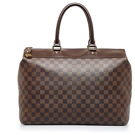 Bolsa de viagem Louis Vuitton Damier Ebene Greenwich PM marrom Marrom