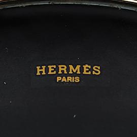 Hermès-Gray Hermes Carioca Strips Extra Wide Bangle Costume Bracelet-Other