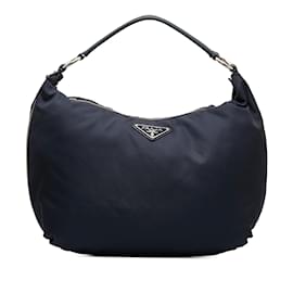 Prada-Sac hobo Prada Tessuto bleu-Bleu