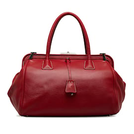 Prada-Red Prada Madras Handbag-Red