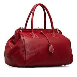Prada-Red Prada Madras Handbag-Red
