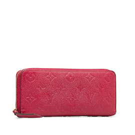 Louis Vuitton-Portafoglio rosso Louis Vuitton Monogram Empreinte Zippy-Rosso