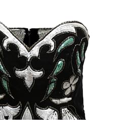 Karl Lagerfeld-vintage Noir &Multicolore Karl Lagerfeld Robe Embellie Taille FR 40-Noir