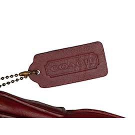 Coach-Sac à bandoulière en cuir rouge Coach vintage-Rouge
