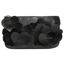 Black Marc Jacobs Heart Applique Clutch Black