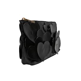 Marc Jacobs-Black Marc Jacobs Heart Applique Clutch-Black