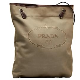 Prada-Sac à bandoulière marron Prada Canapa Logo-Marron