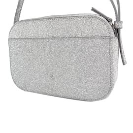 Balenciaga-Silver Balenciaga Glitter Everyday XS Camera Bag-Silvery