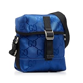 Gucci-Bolsa mensageiro azul Gucci GG Econyl Off The Grid-Azul