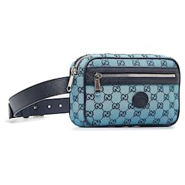 Gucci-Blue Gucci GG Multicolor Belt Bag-Blue