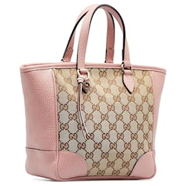 Gucci-Bolso satchel Bree de lona con GG de Gucci rosa-Rosa