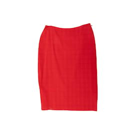 Norma Kamali-Vintage Red Norma Kamali Silk Skirt Size US XS-Red