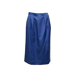 Courreges-Vintage Blue Courreges Pencil Skirt Size US XS-Blue