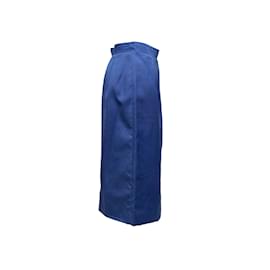 Courreges-Vintage Blue Courreges Pencil Skirt Size US XS-Blue