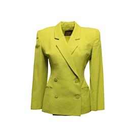 Autre Marque-Vintage Lime Green Omo Norma Kamali 1980s Blazer Size US XS/S-Green