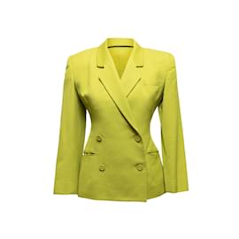 Autre Marque-Vintage Lime Green Omo Norma Kamali 1980s Blazer Size US XS/S-Green
