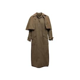 Saint Laurent-Vintage Khaki Saint Laurent 1980s Trench Coat Size US S/M-Khaki