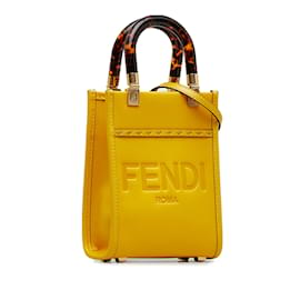 Fendi-Sac cabas jaune Fendi Mini Sunshine Shopper-Jaune