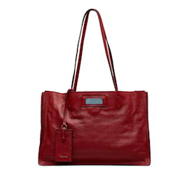 Prada-Red Prada Etiquette Leather Tote Bag-Red