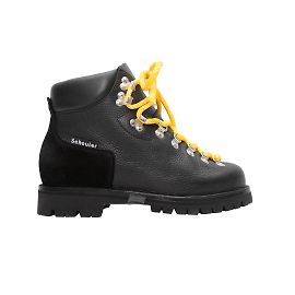 Black Proenza Schouler Leather Hiking Boots Size 38 Black