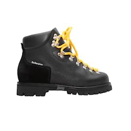 Proenza Schouler-Black Proenza Schouler Leather Hiking Boots Size 38-Black