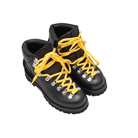 Proenza Schouler-Black Proenza Schouler Leather Hiking Boots Size 38-Black