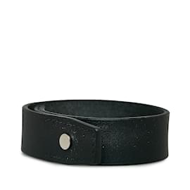 Hermès-Black Hermes Leather Bracelet-Black