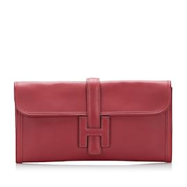 Hermès-Rote Hermes Swift Jige Elan Clutch-Tasche-Rot
