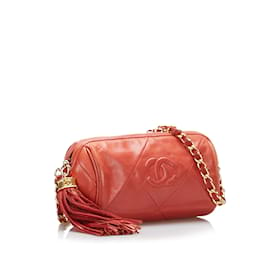 Chanel-Sac à bandoulière intemporel Chanel CC rouge-Rouge