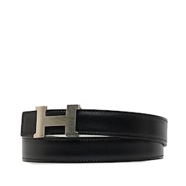 Hermès-Cinturón reversible Hermes Constance negro UE 70-Negro