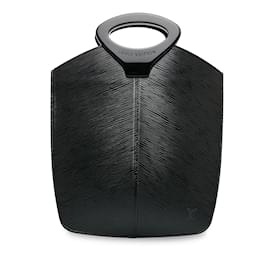 Louis Vuitton-Black Louis Vuitton Epi Demi-Lune Handbag-Black