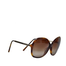 Braune, runde, getönte Burberry-Sonnenbrille Braun