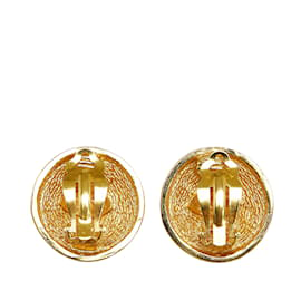 Chanel-Gold Chanel CC Clip On Earrings-Golden