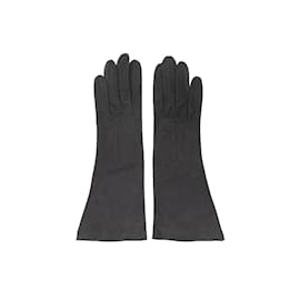 Hermès-Vintage Grey Hermes Suede Gloves Size US XS-Grey