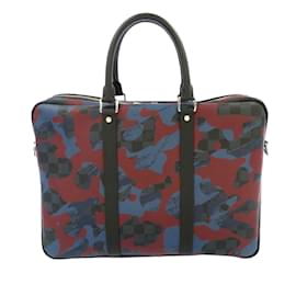 Louis Vuitton-Blue Louis Vuitton Damier Cobalt Camouflage Porte-Documents Voyage PM Business Bag-Blue