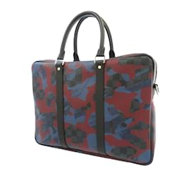 Louis Vuitton-Blue Louis Vuitton Damier Cobalt Camouflage Porte-Documents Voyage PM Business Bag-Blue