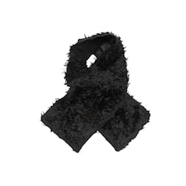 Prada-Bufanda de piel de cordero Prada negra-Negro