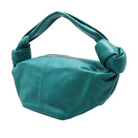 Bottega Veneta-Green Bottega Veneta Double Knot Leather Handbag-Green